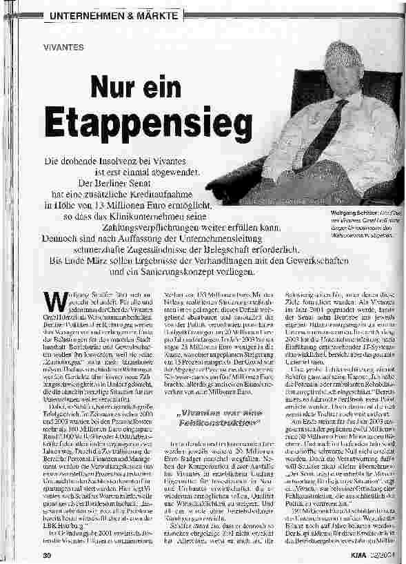 Vorschauseite 1: Nur ein Etappensieg