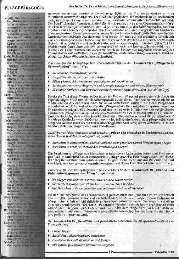 Vorschauseite 6: Der Lernfeldansatz Neue Herausforderungen an den Lernort Pflegeschule