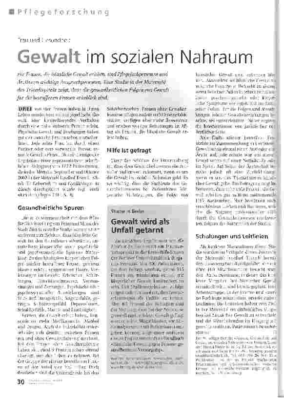 Vorschauseite 1: Gewalt im sozialen Nahraum