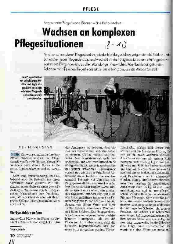 Vorschauseite 1: Wachsen an komplexen Pflegesitutaionen Angewandte Pflegtheorie (Benner) - eine HöFa-1-Arbeit