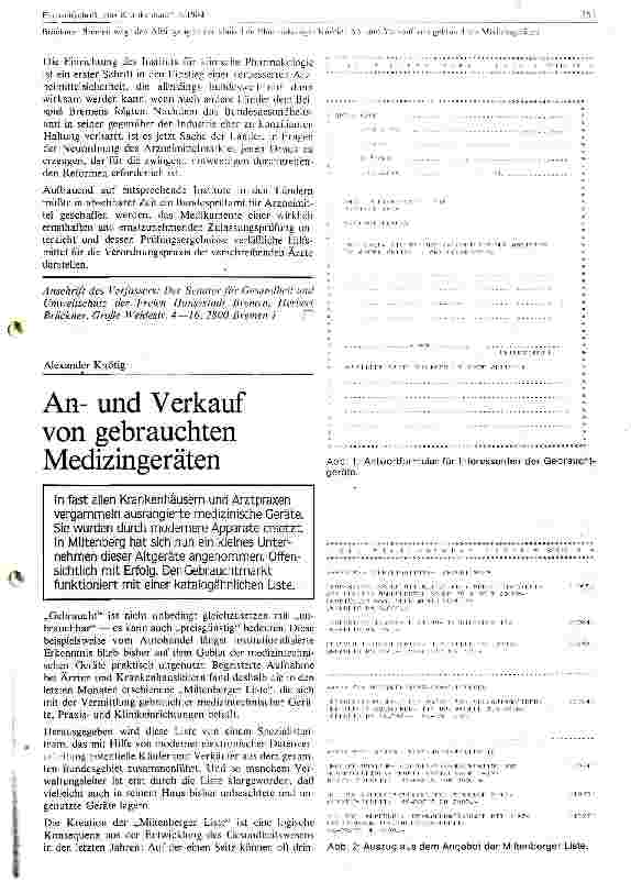 Vorschauseite 1: Anund Verkauf von Medizingeräten