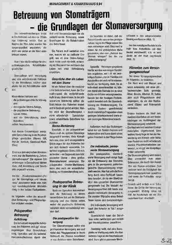 Vorschauseite 1: Betreuung von Stomaträgern - die Grundlagen der Stomaversorgung