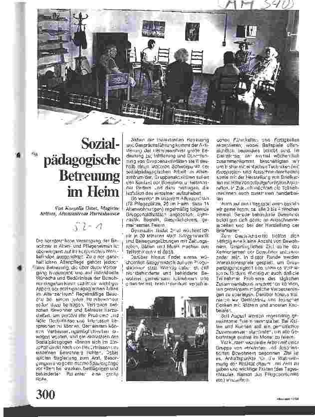 Vorschauseite 1: Sozialpädagogische Betreuung im Heim