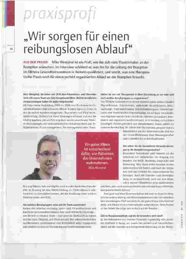 Vorschauseite 1: „Wir sorgen für einen reibungslosen Ablauf“