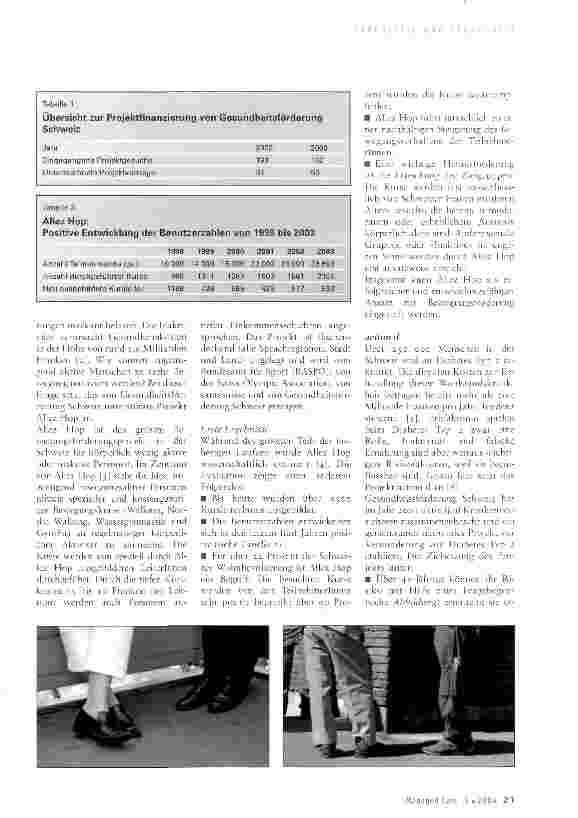 Vorschauseite 2: Gesundheitsförderung Schweiz: Projektbeispiele und Ergebnisse