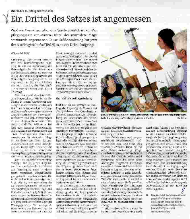 Vorschauseite 1: Ein Drittel des Satzes ist angemessen