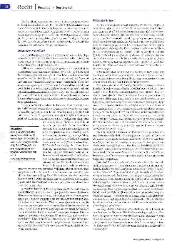 Vorschauseite 2: Gerichtsreportage Teil 12 Warum konnte das Kind nicht beatmet werden?