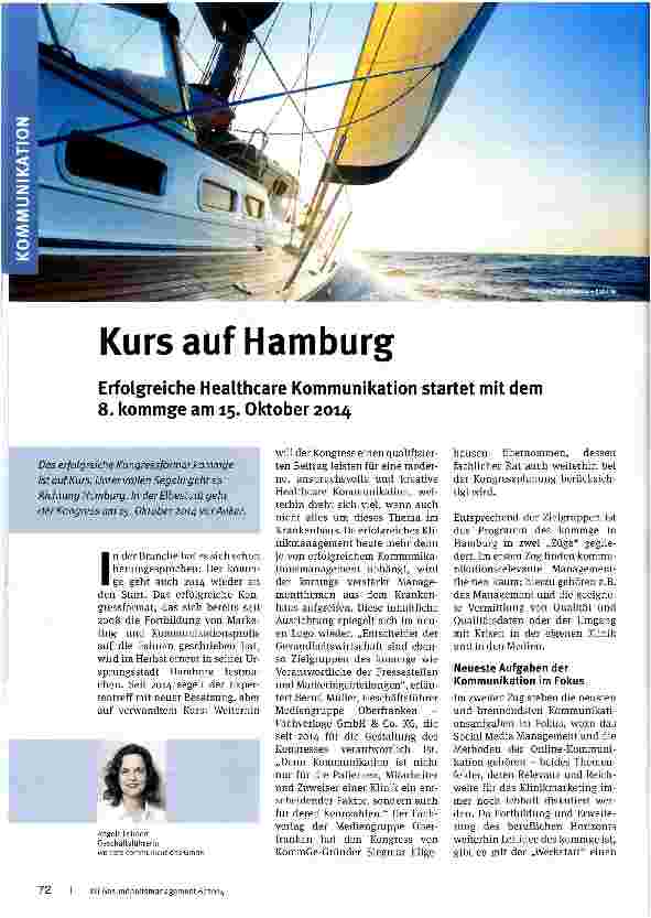Vorschauseite 1: Kurs auf Hamburg