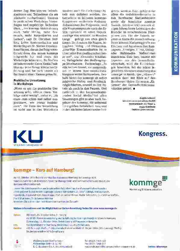 Vorschauseite 2: Kurs auf Hamburg