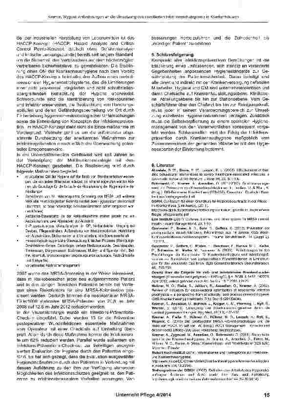 Vorschauseite 4: Anforderungen an die Umsetzung des novellierten Infektionsschutzgesetzes in Krankenhäusern