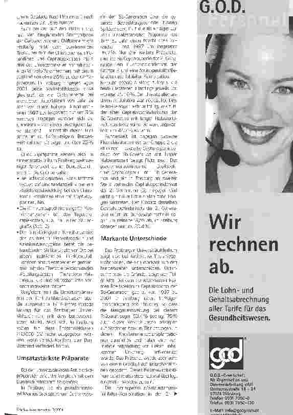 Vorschauseite 2: Gegen den Trend Freiburger Uniklinikum: Antibiotika-Kosten massiv gesenkt