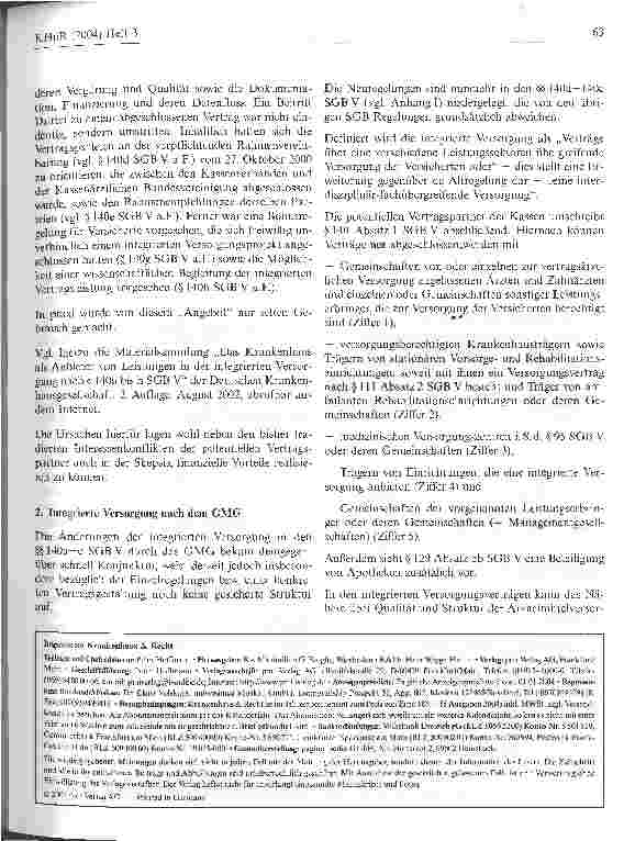 Vorschauseite 4: Rechtsund Verfahrensfragen der integrierten Versorgung