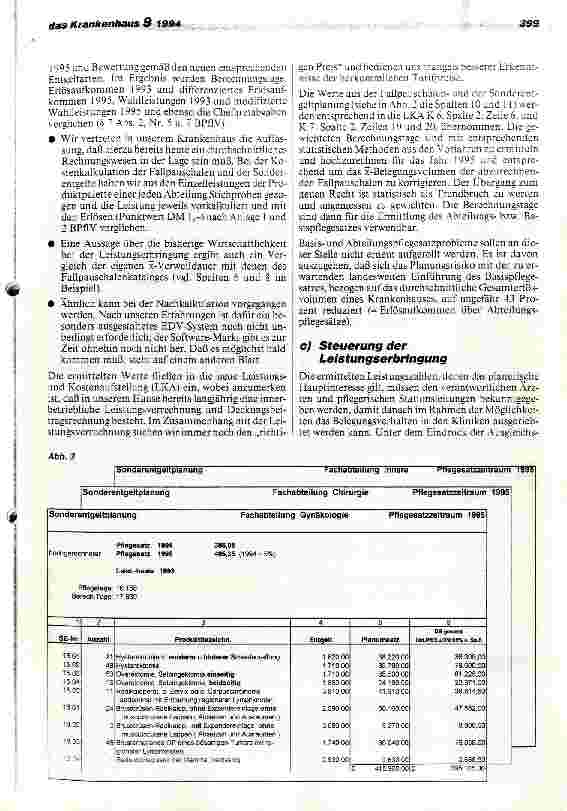Vorschauseite 3: Die neue BPflV - partielle Umsetzungsstrategie vor Ort für 1995