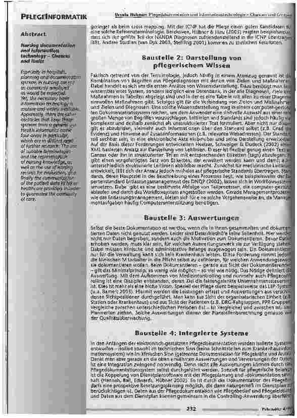 Vorschauseite 2: Pflegedokumentation und Informationstechnologie - Chancen und Grenzen