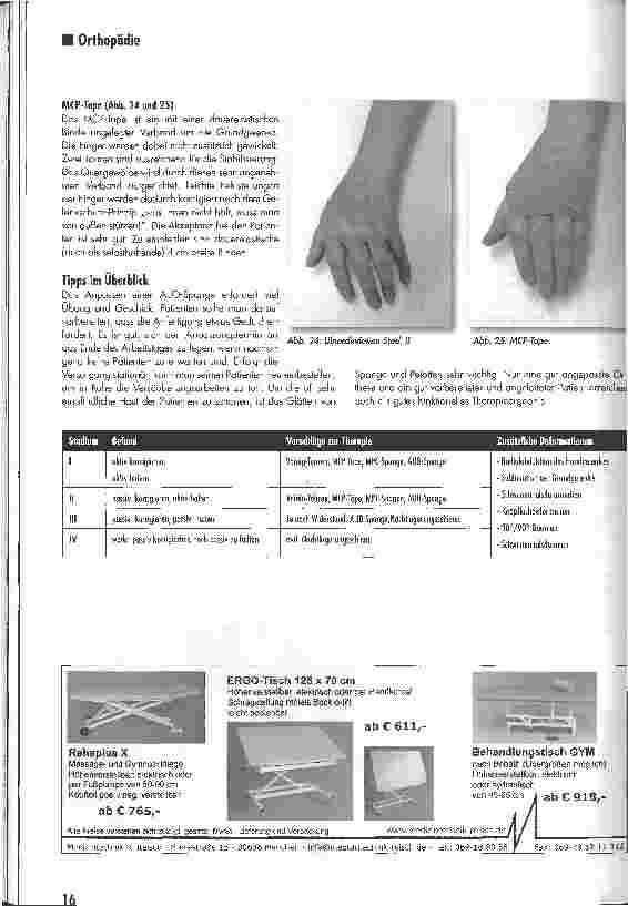 Vorschauseite 6: Die Anti-Ulnar-Drift-Spange (AUD)Hoffnungsträger für viele Patienten und Herausforderung für jeden Therapeuten