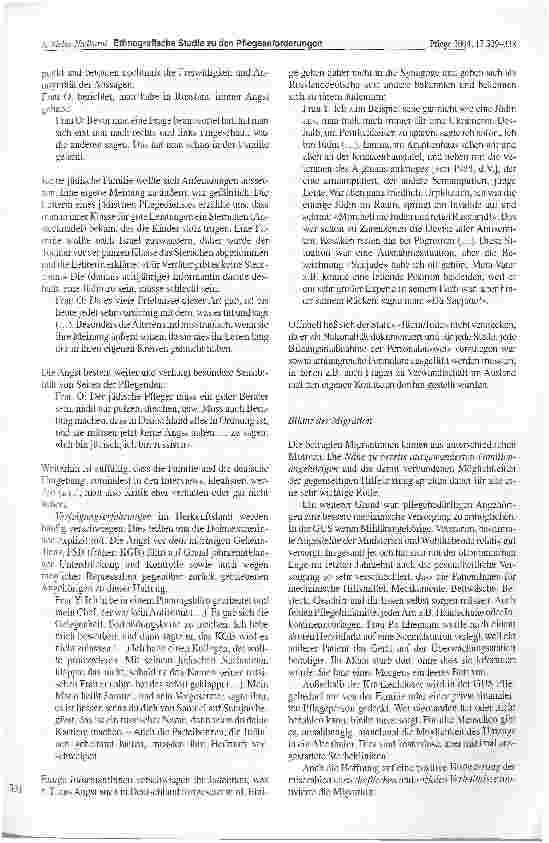 Vorschauseite 3: Ethnografische Studie zu den Pflegeanforderungen jüdischer Migrantinnen in Deutschland