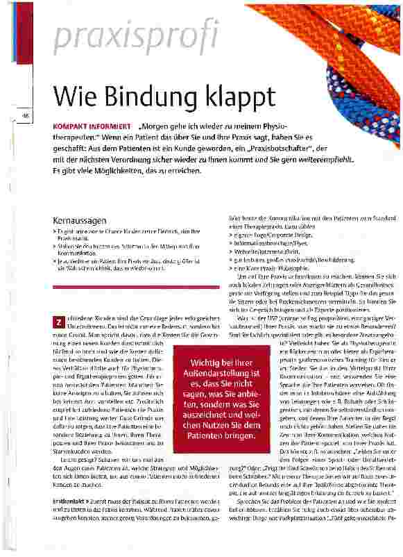 Vorschauseite 1: Wie Bindung klappt