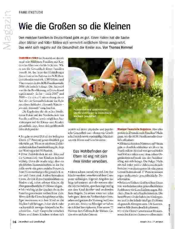 Vorschauseite 1: Wie die Großen so die Kleinen