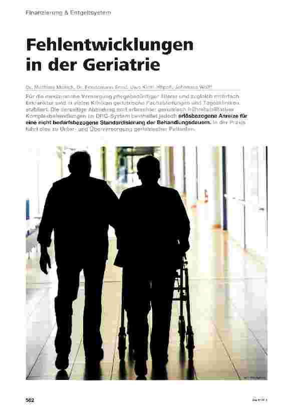 Vorschauseite 1: Fehlentwicklungen in der Geriatrie