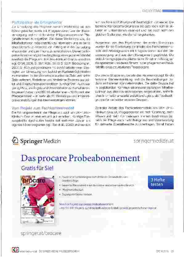 Vorschauseite 2: Wir pflegen unsere Zukunft - 5 Jahre Kompetenzmodell für Pflegeberufe in Österreich