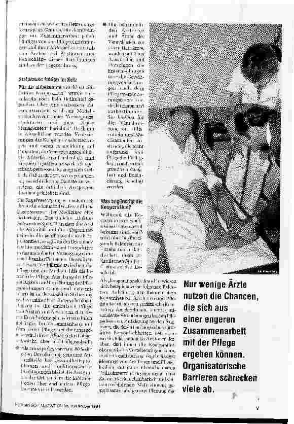 Vorschauseite 2: Das freundliche Desinteresse der Ärzte an der Pflege Fehlende Kooperation zwischen Medizinern und Pflegekräften blockiert