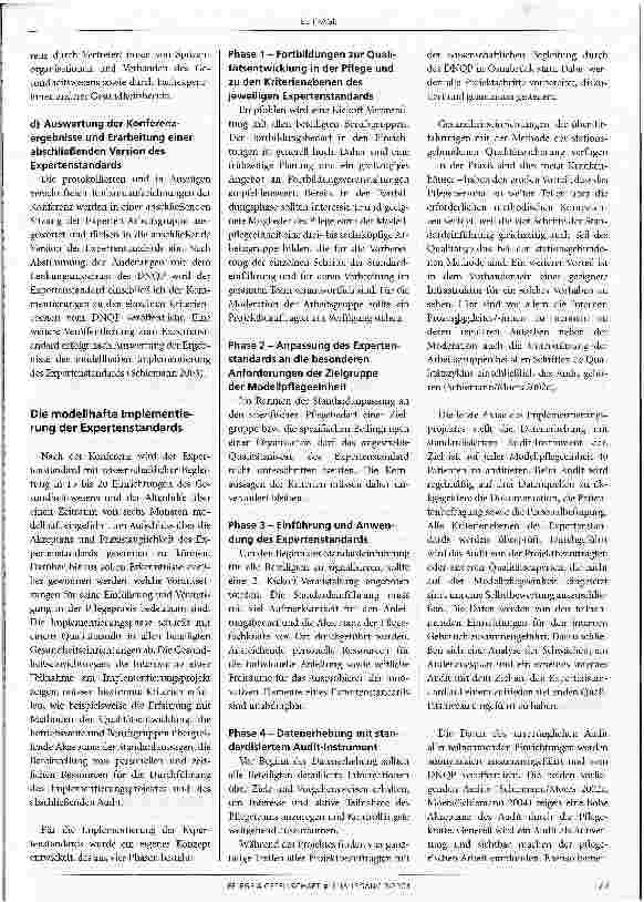 Vorschauseite 3: Expertenstandards in der PflegeVorgehensweise des Deutschen Netzwerks für Qualitätsentwicklung in der Pflege (DNQP) und Nutzen für die Praxis