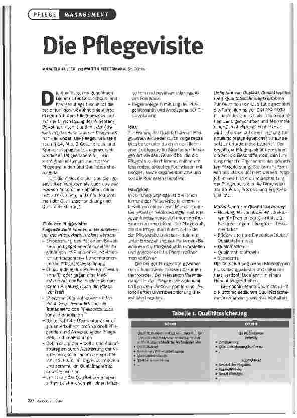 Vorschauseite 1: Die Pflegevisite