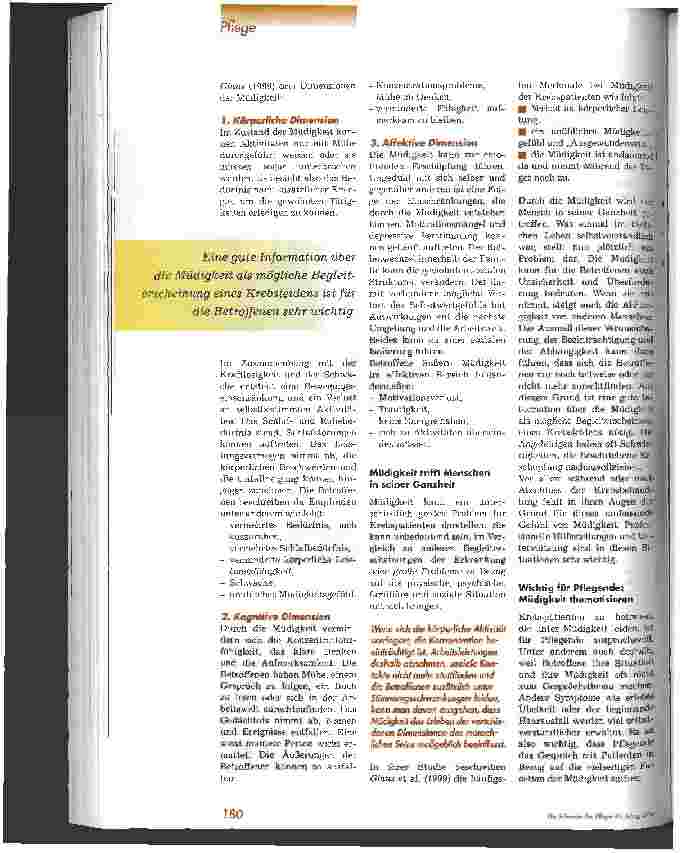 Vorschauseite 3: Müdigkeit bei Patienten mit einer Krebserkrankung
