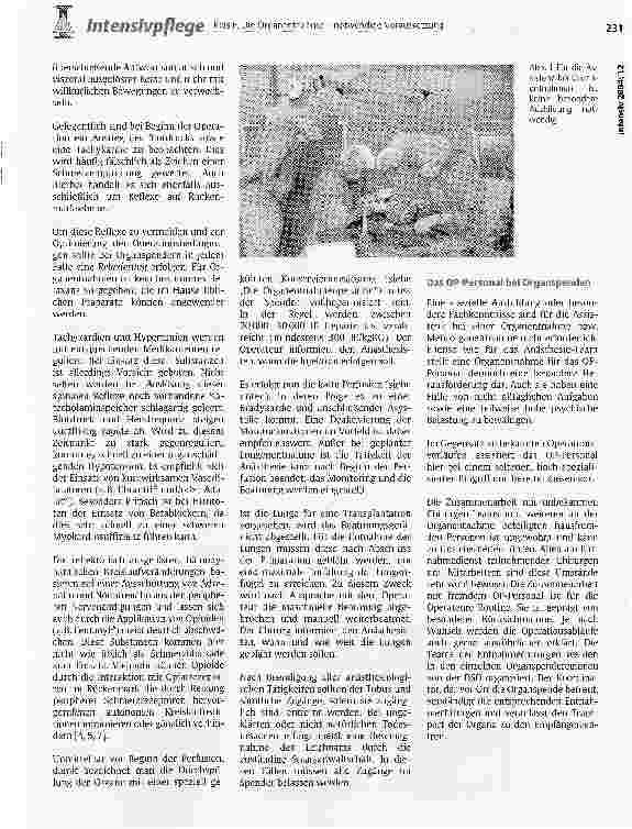 Vorschauseite 3: Die Organentnahme - notwendige Voraussetzung für eine erfolgreiche Transplantation