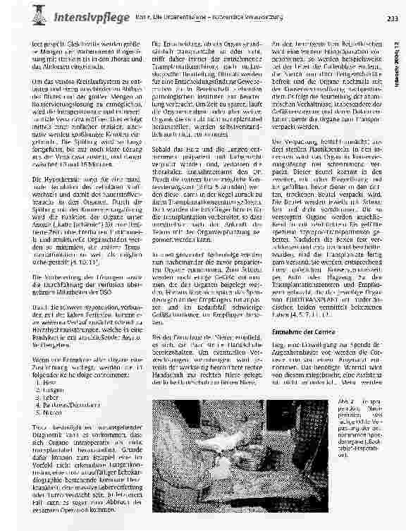 Vorschauseite 5: Die Organentnahme - notwendige Voraussetzung für eine erfolgreiche Transplantation