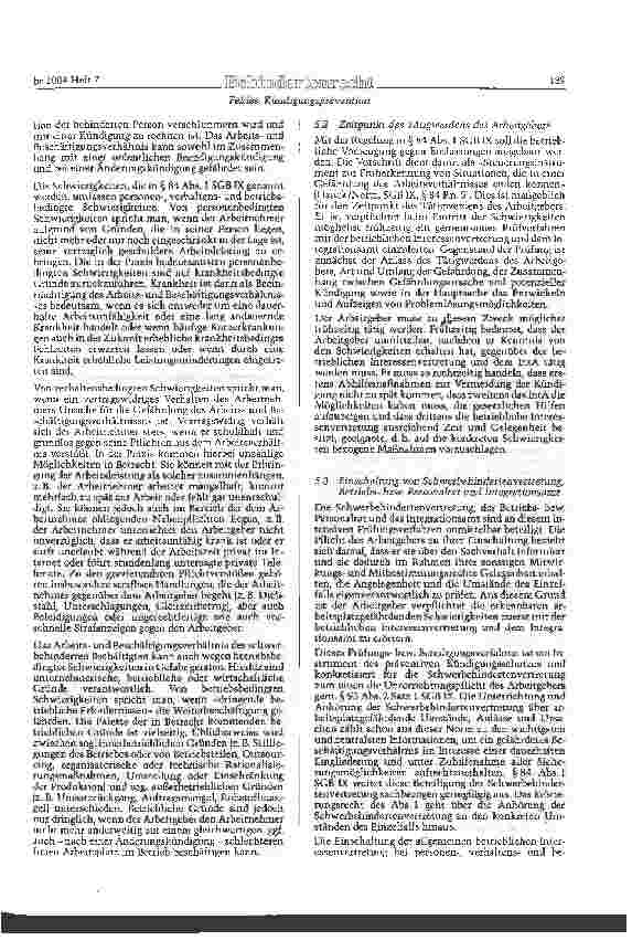 Vorschauseite 3: Kündigungsprävention und betriebliches Eingliederangsmanagement im novellierten SGB IX