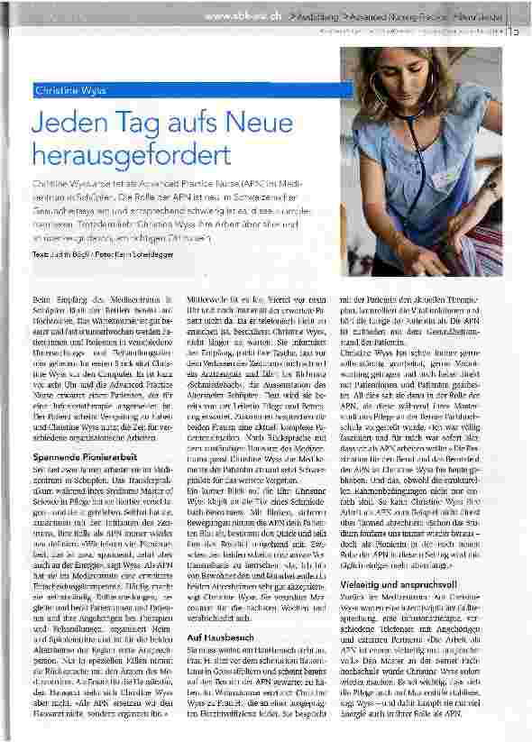 Vorschauseite 1: Jeden Tag aufs Neue herausgefordert