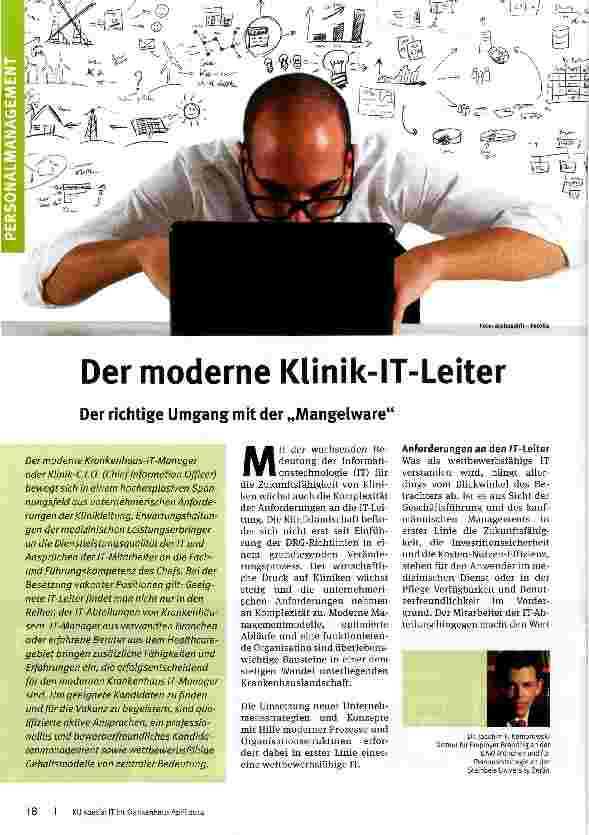 Vorschauseite 1: Der moderne Klinik-IT-Leiter