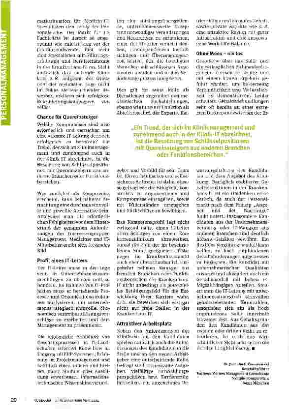 Vorschauseite 3: Der moderne Klinik-IT-Leiter