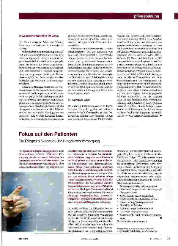 Vorschauseite 2: Advanced Nursing Education