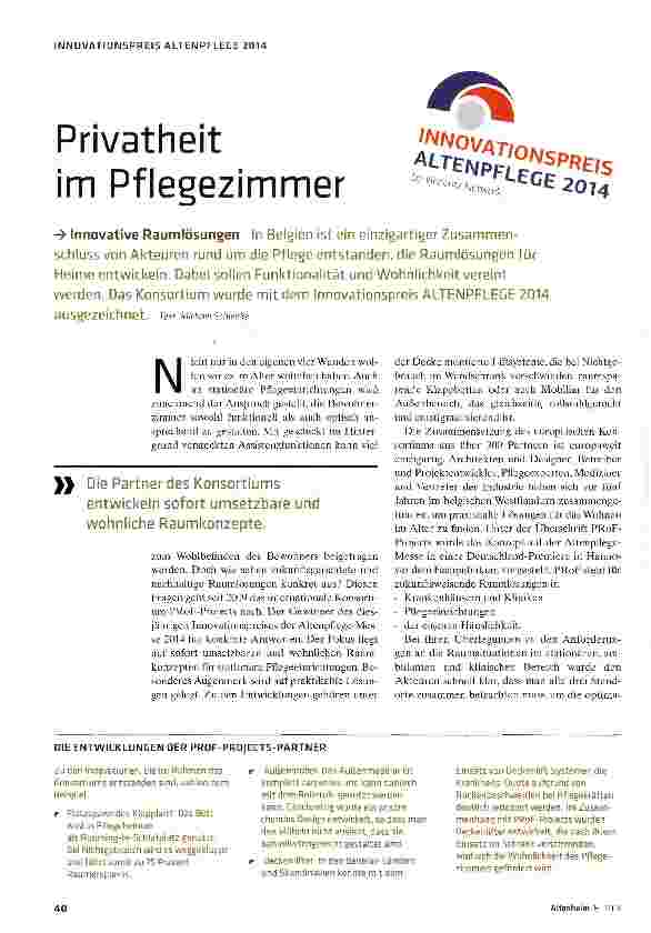 Vorschauseite 1: Privatheit im Pflegezimmer