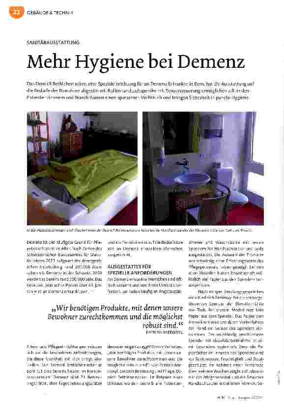 Vorschauseite 1: Mehr Hygiene bei Demenz
