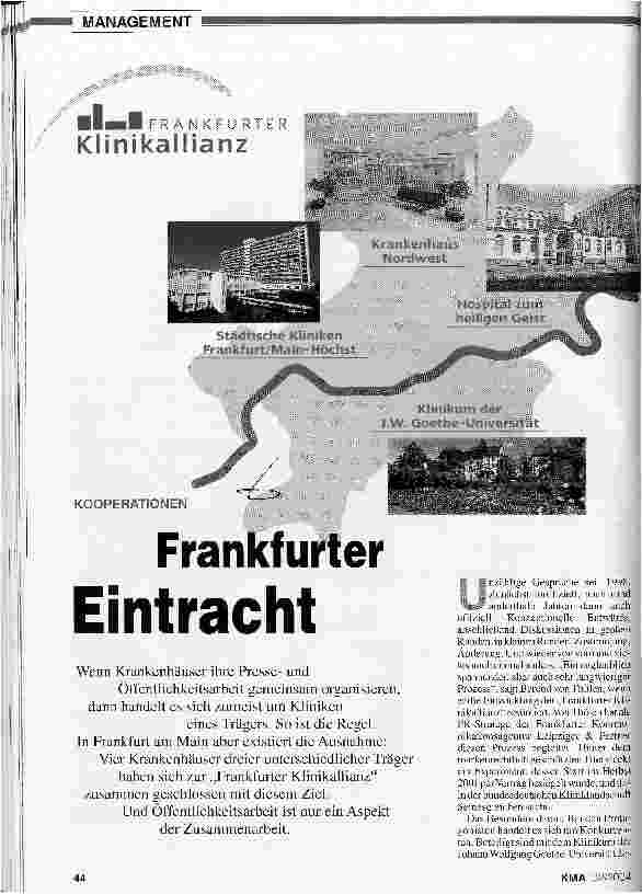 Vorschauseite 1: Frankfurter Eintracht Kooperationen