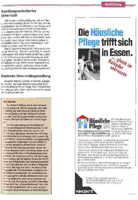 Vorschauseite 2: Lernziel besonderer Art Beziehungsarbeit als Bestandteil der Altenpflegeausbildung