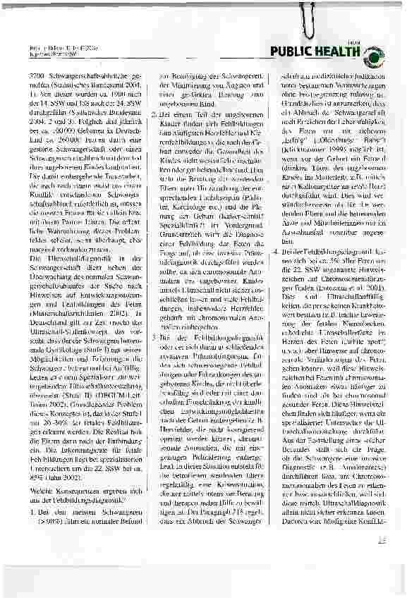 Vorschauseite 2: Pränataldiagnostik und ihre Konsequenzen Tod und Trauer um ein ungeborenes Kind