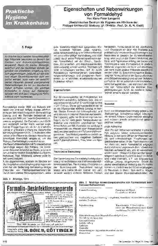 Vorschauseite 1: Eigenschaften und Nebenwirkungen von Formaldehyd