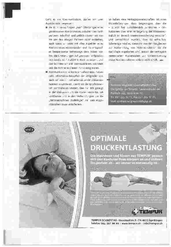 Vorschauseite 2: TARMED: Information gegenseitig verbessern