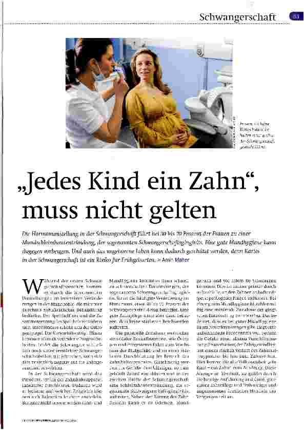 Vorschauseite 1: „Jedes Kind ein Zahn, muss nicht gelten