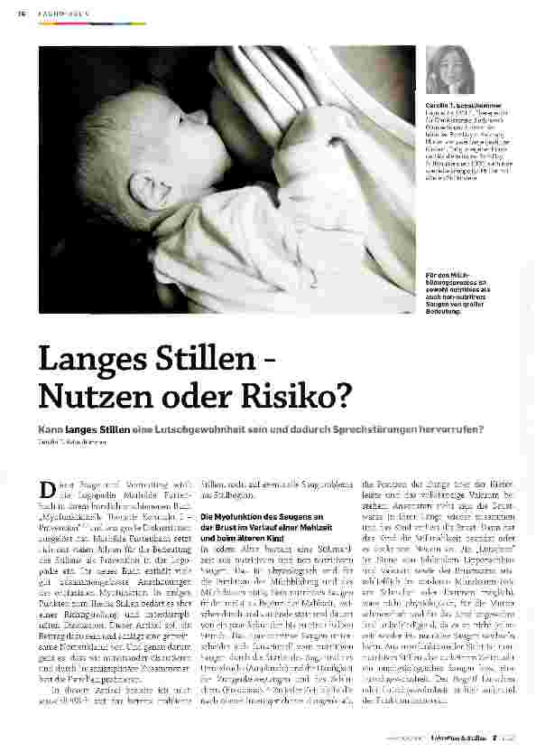 Vorschauseite 1: Langes Stillen -Nutzen oder Risiko?