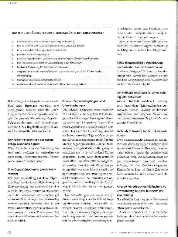 Vorschauseite 2: Die Sandwich-Position des Physiotherapeuten