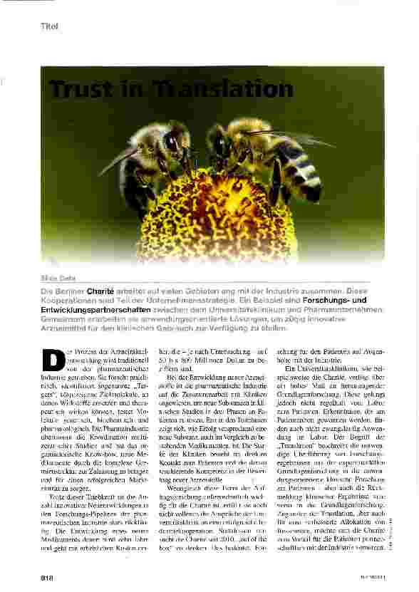 Vorschauseite 1: Trust in Translation