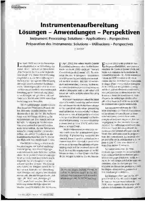 Vorschauseite 1: Instrumentenaufbreitung Lösungen - Anwendungen - Perspektiven