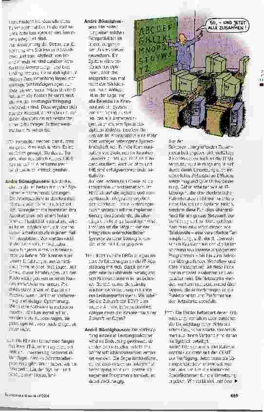 Vorschauseite 2: Für die DRGs gerüstet?Notwendigkeit und Wirklichkeit im IT-Bereich