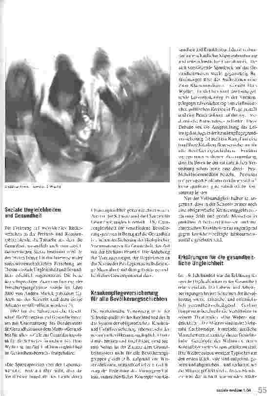 Vorschauseite 2: Soziale Ungleichheit und Gesundheit Gesundheitliche Chancengleichheit muss prioritäres Ziel werden