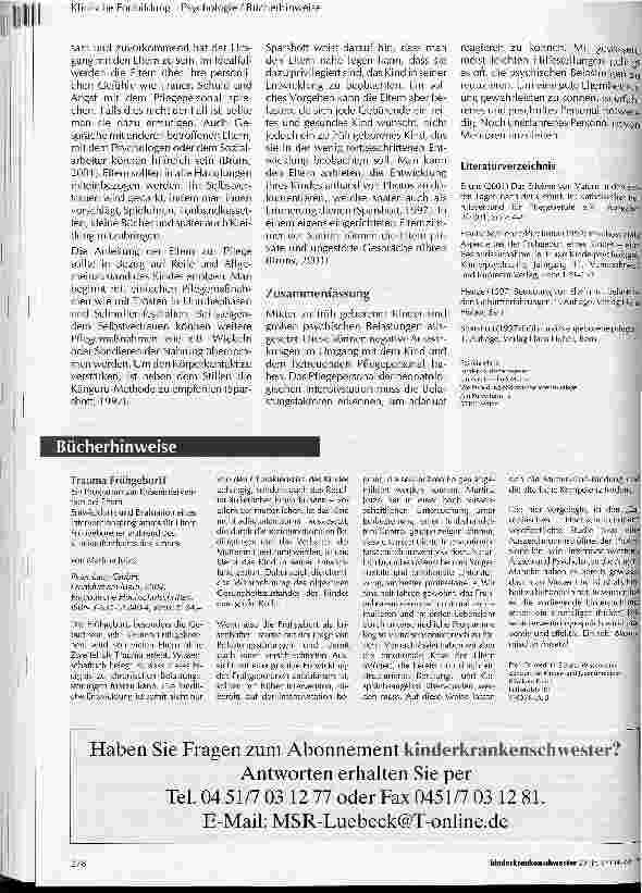 Vorschauseite 3: Die psychischen Belastungen von Eltern zu früh geborener Kinder
